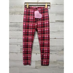Haven Girl Leggings Girls Size 10 Red Pink Plaid Check Holiday NWT